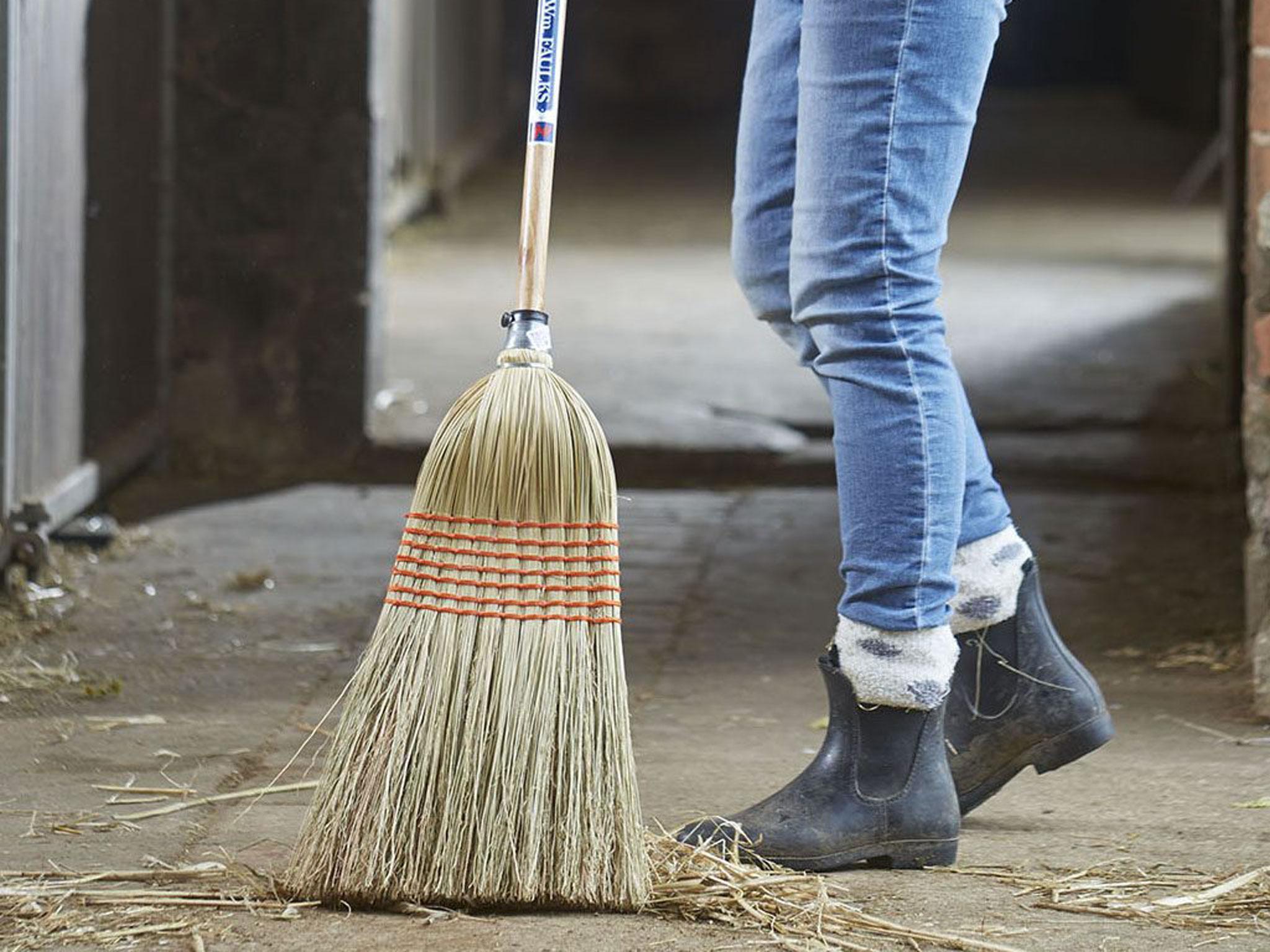 Deck Scrubbing Stiff Brush Sweeping Head Bristle Broom Floor Garden Scrub UK 